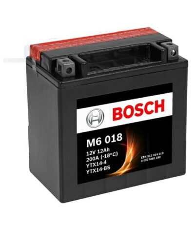 AKÜ: Bosch M6018 12V 12Ah AGM YTX14-BS Motosiklet Aküsü